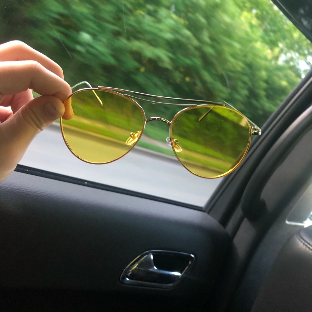 Yellow tinted glasses!